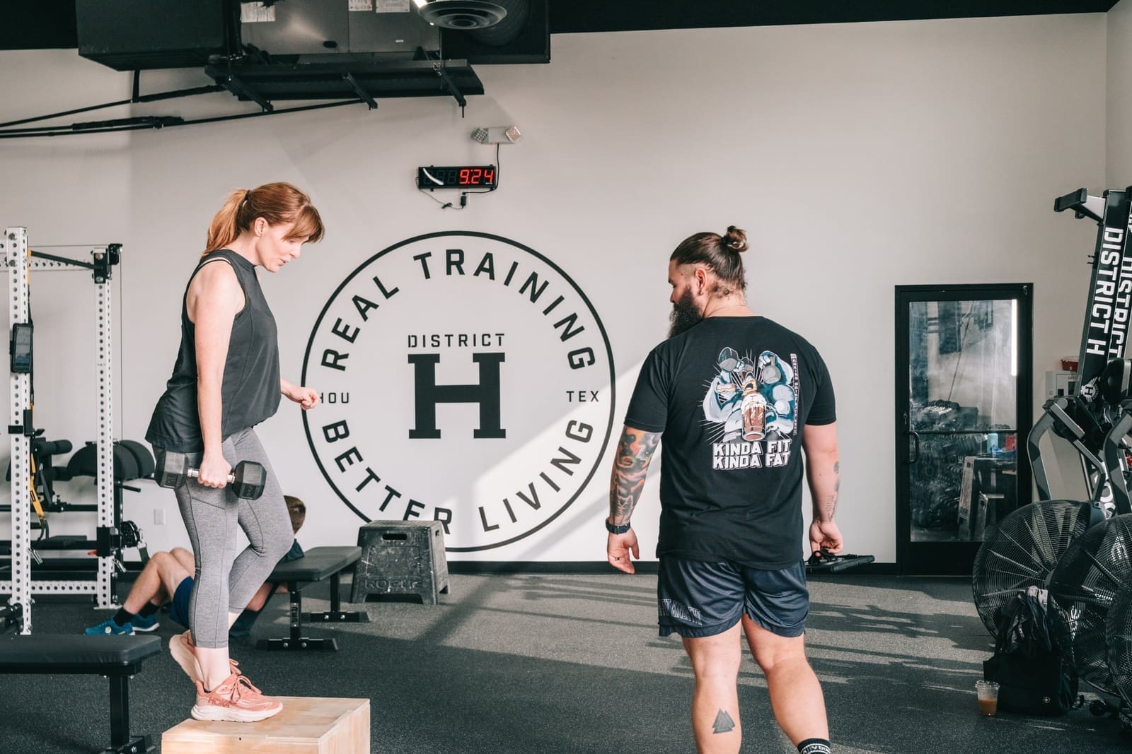 Coached workout at District H at District H Strength & Fitness in Houston